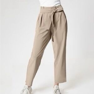 Athleta Beige Skyline Pant II Tie-Waist Trousers Size 2